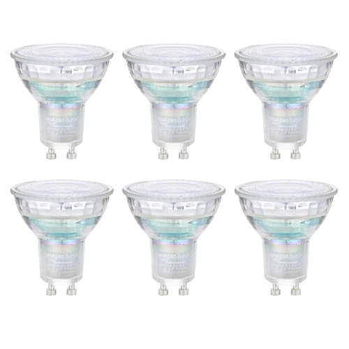 Amazon Basics Professioneller LED-Strahler GU10, 4.9 W (entspricht 50W), Kaltweiß, Dimmbar (6 Stück) von Amazon Basics