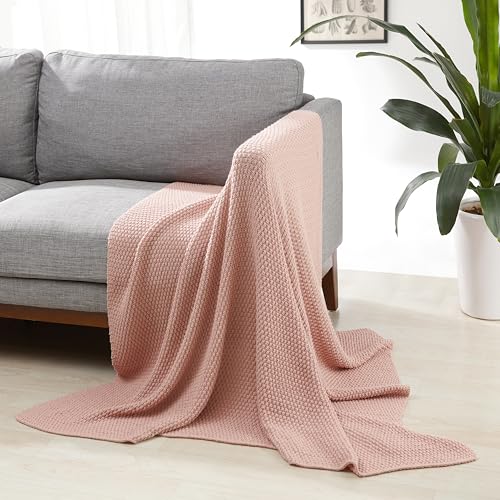 Amazon Basics Raumdekor-Überwurfdecke Kuscheldecke, 127 x 152 cm, Staubrosé von Amazon Basics