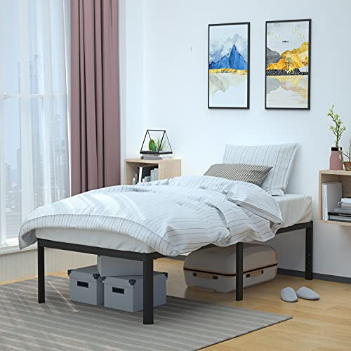 Amazon Basics Robustes, rutschfestes Bettgestell mit Stahllatte, einfache Montage, 45,7 cm Höhe, (Doppelbett) von Amazon Basics