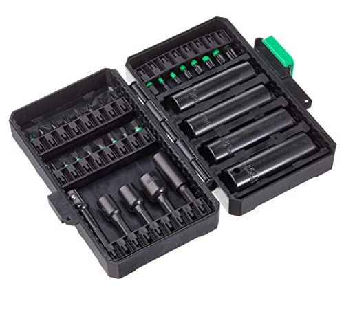 Amazon Basics Schlagschrauber-Bit-Set, 33-teilig, Impact Screwdriver (Früher Denali) von Amazon Basics