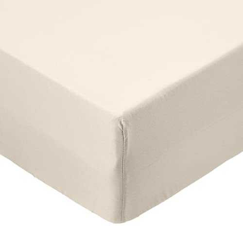 Amazon Basics Spannbetttuch, Mikrofaser, Beige, 90 x 190 x 30 cm von Amazon Basics
