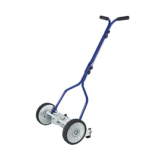 Amazon Basics Handrasenmäher, 36cm, 4-Klingen, Blau von Amazon Basics