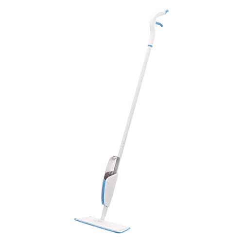 Amazon Basics Sprühwischer, 1 Mopp Und 1 Wiederverwendbares Mikrofasertuch, Blau Und Weiß von Amazon Basics