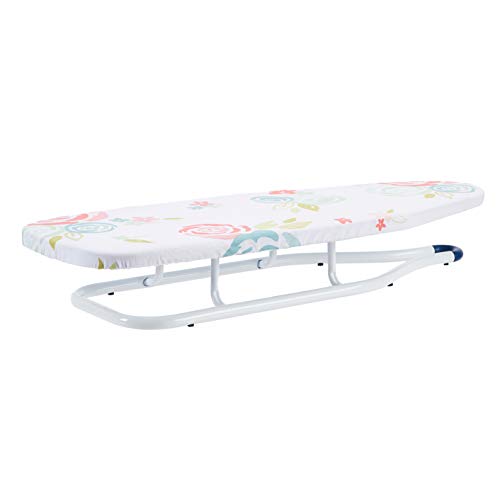 Amazon Basics Tisch-Bügelbrett, 77 x 29 cm, Weiß, Geblümt von Amazon Basics