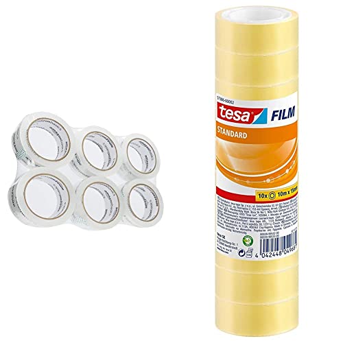 Amazon Basics Transport- und Packband, 4,77 cm x 49,9 m, 6 Stück & tesafilm standard - Transparentes Multifunktions-Klebeband für Heim- Schul- und Büroanwendungen - 10 m x 15 mm - 10er Pack Amazon Basics Transport- und Packband, 4,77 cm x 49,9 m, 6 Stück & tesafilm standard - Transparentes Multifunktions-Klebeband für Heim- Schul- und Büroanwendungen - 10 m x 15 mm - 10er Pack von Amazon Basics