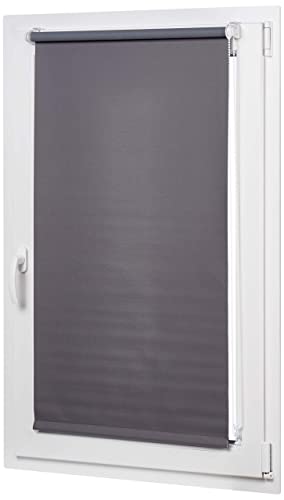 Amazon Basics Verdunkelungsrollo mit farbiger Beschichtung, 56 x 150 cm, Dunkelgrau von Amazon Basics