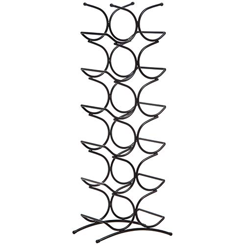 Amazon Basics Weinregal für 12 Flaschen, Schwarz, 24.9 x 16 x 67.8 cm von Amazon Basics