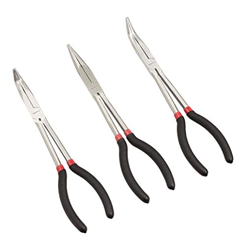 Amazon Basics Zangen-Set mit langer Reichweite, 3 Stück, 1er-Pack, Schwarz von Amazon Basics