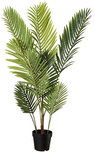 Amazon Basics Künstliche Palme mit Kunststoff-Pflanzgefäß, 70 x 70 x 119.8 cm, grün von Amazon Basics