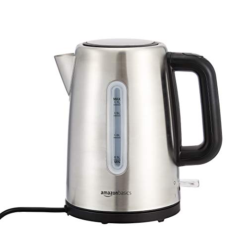 Amazon Basics tragbarer Edelstahl-Wasserkocher, 1.7L, Silberfarben Amazon Basics tragbarer Edelstahl-Wasserkocher, 1.7L, Silberfarben von Amazon Basics