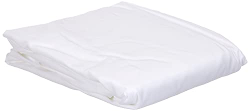 Amazon Basics Spannbettlaken, 150 x 200 x 30 cm, Mikrofaser, Spannbetttuch - Matratzenhöhe bis 30 cm, Weiß von Amazon Basics