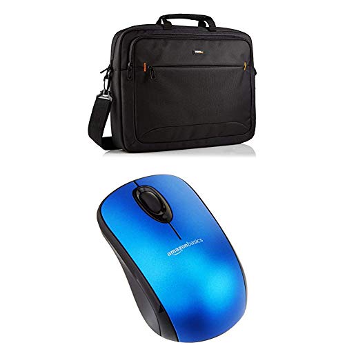 Set Amazon Basics 17.3-INCH LAPTOP BAG + Amazon Basics WIRELESS MOUSE WITH NANO RECEIVER - BLUE von Amazon Basics