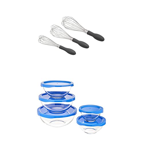 Whisk set and mixing bowl set von Amazon Basics