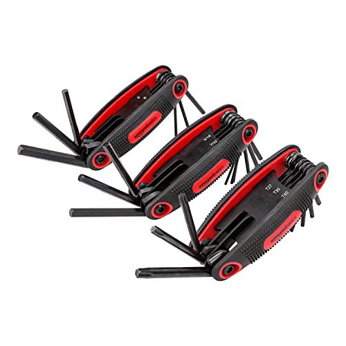Amazon Basics Faltbares Innensechskant-Schlüssel-Set, 3er-Packung, metrisch/SAE/Torx Amazon Basics Faltbares Innensechskant-Schlüssel-Set, 3er-Packung, metrisch/SAE/Torx von Amazon Basics