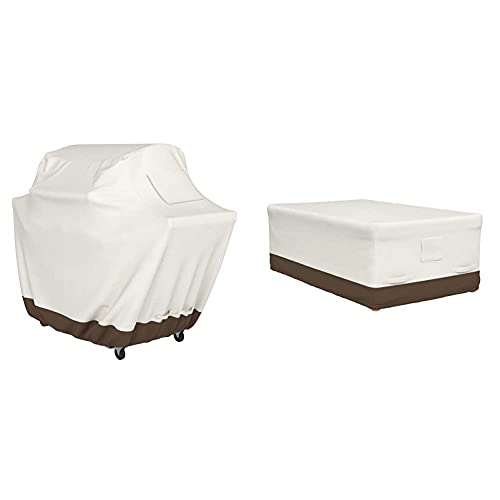 Amazon Basics Abdeckung für Esstisch, 180 cm & Grillabdeckung, Gurte mit Click-Verschluss, Gr. M von Amazon Basics