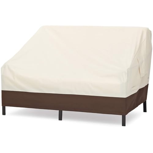 Amazon Basics Abdeckung für tiefes 2-Sitzer, Loungesofa, Beige, Bräunen von Amazon Basics