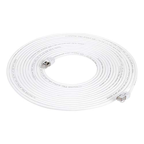 Amazon Basics High-Speed-Patchkabel, RJ45 Cat7, Gigabit-Ethernet, 1 Stück, weiß, 15 m von Amazon Basics