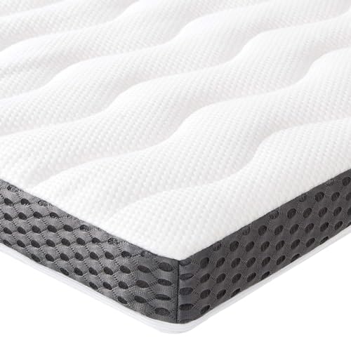 Amazon Basics Comfort Memoryschaum Matratzenauflage, 135 x 190 cm, 7 cm Höhe, weiß von Amazon Basics