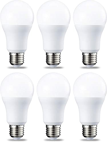 Amazon Basics LED-Leuchtmittel, Edison-Schraubgewinde E27, 10,5 W (entspricht 75-W-Glühbirne), Warmweiß, nicht dimmbar, 6Stück (1er Pack) von Amazon Basics