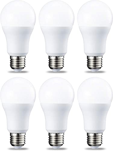 Amazon Basics LED-Leuchtmittel, Edison-Schraubgewinde E27, 10 W (entspricht 75-W-Glühbirne), Warmweiß, nicht dimmbar, 6Stück (1er Pack) von Amazon Basics