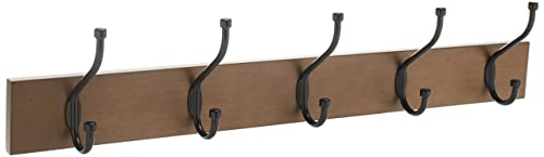 Amazon Basics Rechteckig Wandgarderobe, Scheunenholz, 1 Stück von Amazon Basics