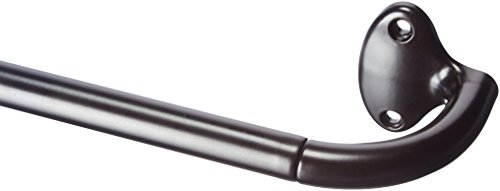 Amazon Basics Gardinenstange für Verdunkelungsvorhänge mit gebogener Stange - Ausziehbar von 122 bis 224cm, Bronze von Amazon Basics