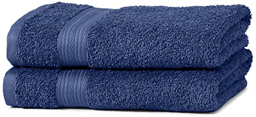 Amazon Basics Handtuch-Set, ausbleichsicher, 50 X 100 cm, 2 stück, Händehandtuch, Königsblau, 100% Baumwolle 500g/m² von Amazon Basics