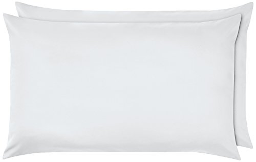 Amazon Basics Mikrofaser-Kissenbezüge, 50 x 80 cm, 2er-Pack, Strahlend Weiß von Amazon Basics