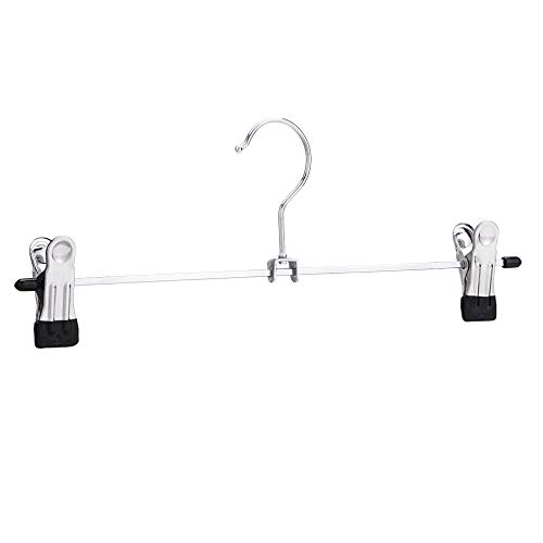 Amazon Basics Hosen- und Rockbügel aus Metall, mit Clips, 20er-Pack, Chromfarben von Amazon Basics