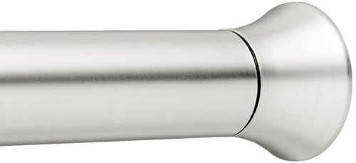 Amazon Basics Verstellbare Duschvorhang-Spannstange, 61 bis 91 cm, Nickel von Amazon Basics