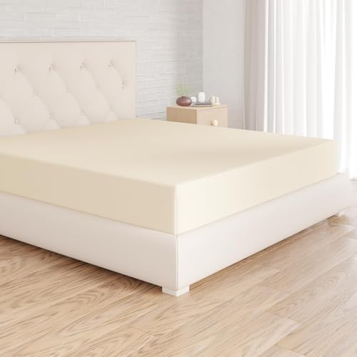 Amazon Basics Spannbettlaken, 180 x 200 x 30 cm, Mikrofaser, Spannbetttuch - Matratzenhöhe bis 30 cm, Beige Amazon Basics Spannbettlaken, 180 x 200 x 30 cm, Mikrofaser, Spannbetttuch - Matratzenhöhe bis 30 cm, Beige von Amazon Basics