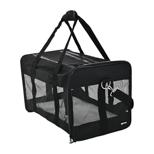 Amazon Basics AMZSC-002 Tragetasche für Hund Haustiere mit weichen Seiten, Größe M, Schwarz, 42 L x 24 W x 25 H cm Amazon Basics AMZSC-002 Tragetasche für Hund Haustiere mit weichen Seiten, Größe M, Schwarz, 42 L x 24 W x 25 H cm von Amazon Basics