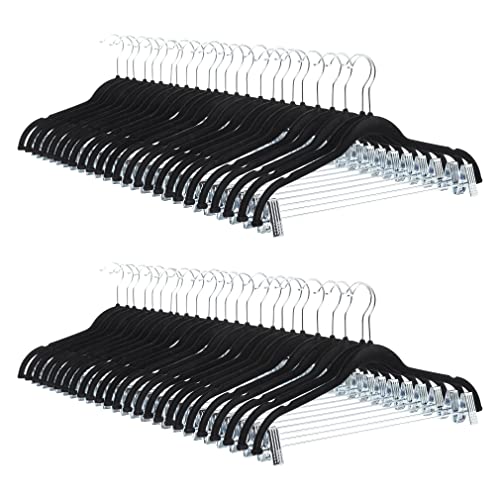 Amazon Basics Velvet Skirt Hangers with Clips, 50er-Pack, Schwarz von Amazon Basics