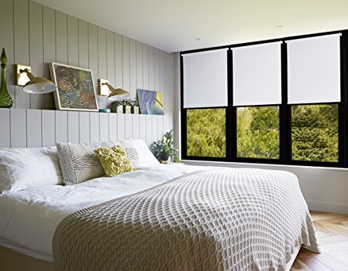 Amazon Basics Verdunkelungsrollo, UV-Schutz, wärmeisoliert, trimmbar, ohne Bohren, 66 x 150 cm, Dunkelgrau von Amazon Basics