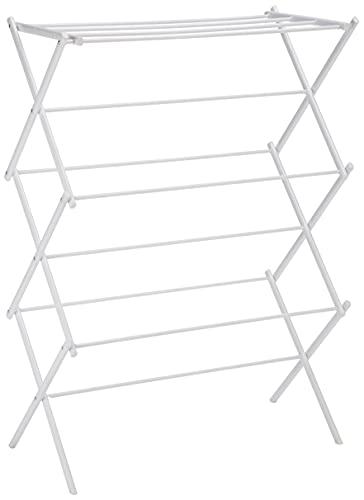 Amazon Basics Klappbarer Wäscheständer, 14.5" D x 29.5" W x 41.8" H, Weiß von Amazon Basics