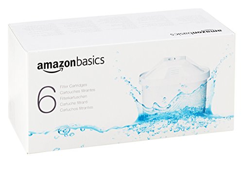 Amazon Basics Karaffenfilterkartuschen – Passend für Brita Maxtra Karaffen, aber nicht Maxtra+, 6 Stück (1er Pack) von Amazon Basics