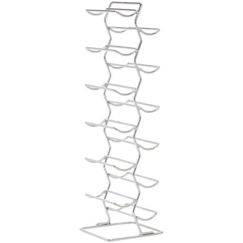 Amazon Basics Weinregal im modernen Stil für 12 Flaschen, 74 cm, Chrom von Amazon Basics