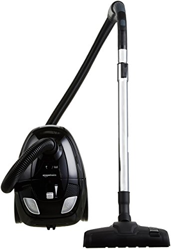 Amazon Basics Staubsauger mit Beutel, leistungsstark, kompakt und leicht, für Hart- und Teppichböden, HEPA-Filter, 700 W, 1.5 l, EU, Schwarz von Amazon Basics