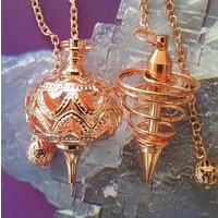 Filigree & Vortex Pendel Kupfer, Gold, Oder Silber Wahrsagerei Set von AmazonCrystals