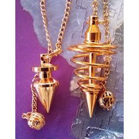 Heilige Geometrie Pendel Set Vortex & Cone Point, Messingkern von AmazonCrystals