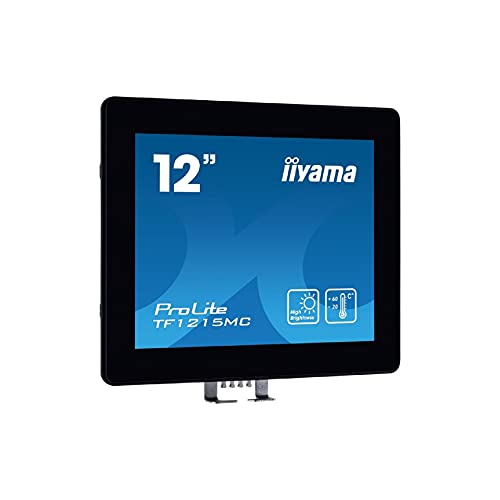 iiyama Prolite TF1215MC-B1 31cm 12,1" IPS LED-Monitor WXGA Open Frame 10 Punkt Multitouch kapazitiv VGA HDMI DP IP65 Touch-durch-Glas Ant-Fingerprint schwarz von iiyama