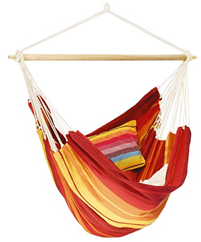 AMAZONAS - XXL Hängesessel Brasil Gigante | Hängesessel ohne Gestell mit großer Sitzfläche, handgefertigt in Brasilien | Belastbar bis 200 kg; Sitzfläche 2m x 1,4m; Stablänge 1,4m | Farbe: Lava AMAZONAS - XXL Hängesessel Brasil Gigante | Hängesessel ohne Gestell mit großer Sitzfläche, handgefertigt in Brasilien | Belastbar bis 200 kg; Sitzfläche 2m x 1,4m; Stablänge 1,4m | Farbe: Lava von AMAZONAS