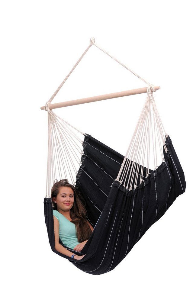 Amazonas Hängesessel Brasil KingSize Hängestuhl (Belastbarkeit 150 kg, Handgefertigt, aus recycelten Materialien), Große Sitzfläche von Amazonas