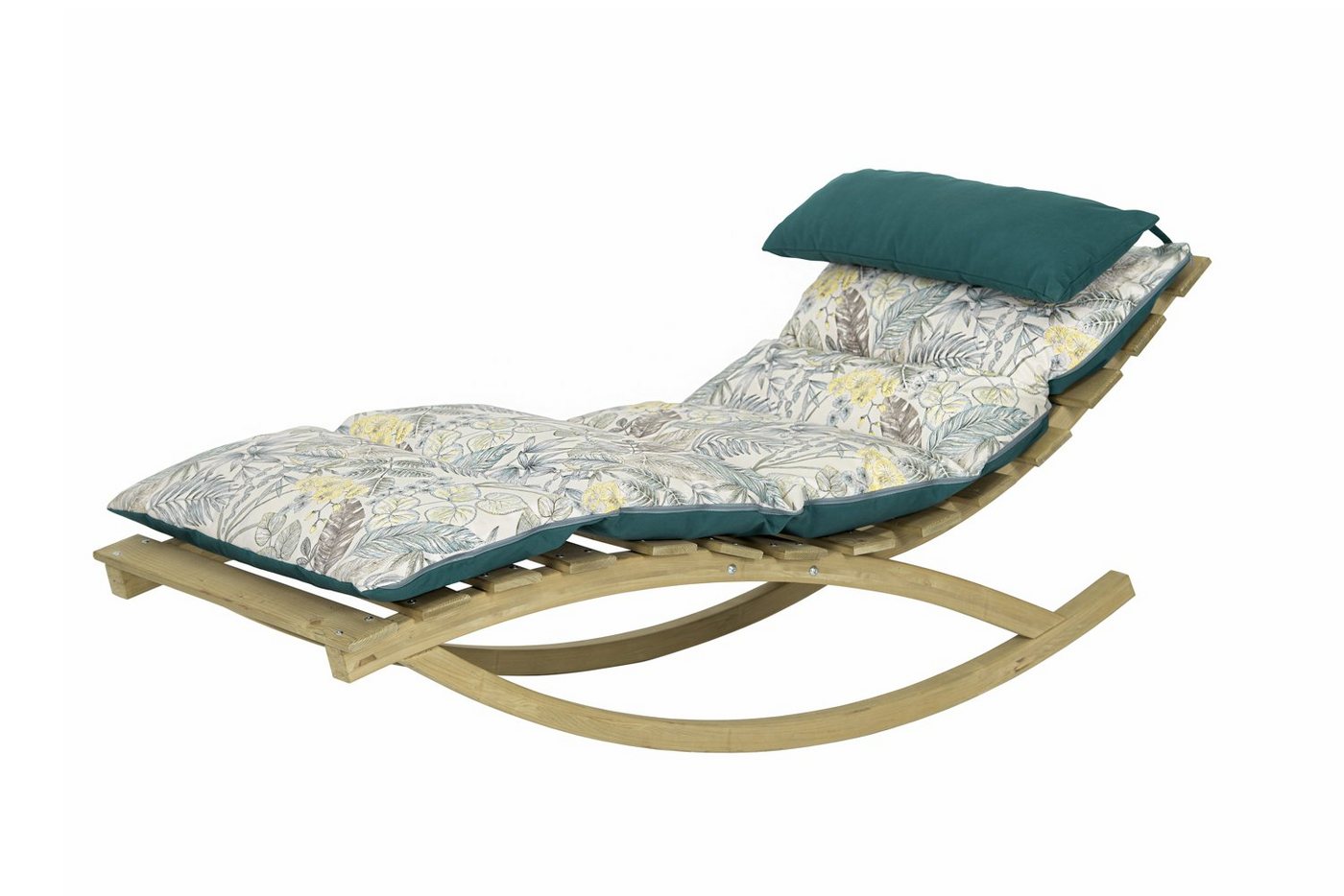 Amazonas Loungebett Schaukel Rocking Lounger Floral - aus dem FSC Fichtenholz, pflegeleicht, wasserabweisend, beidseitig von Amazonas