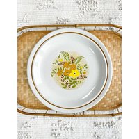 Florale Steinzeug Chop Platte Jc Penney Mid-Century Servierplatte | 30 cm Durchmesser Florale Steinzeug Chop Platte Jc Penney Mid-Century Servierplatte | 30 cm Durchmesser von AmberAndHaven