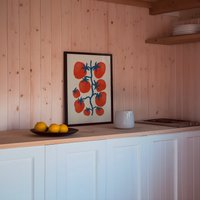 Tomate Kunstdruck | Lebensmittel Drucke Küche Wandkunst Bunte Kunst Wonky Art Prints Skurrile von AmberMayArtShop