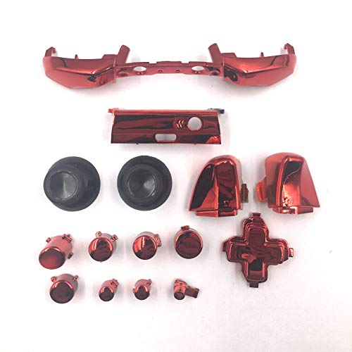 Bumpers Triggers Buttons Thumbstick Cap DPad LB RB LT RT für Xbox One Slim Xbox One S Controller, Chrom Rot Bumpers Triggers Buttons Thumbstick Cap DPad LB RB LT RT für Xbox One Slim Xbox One S Controller, Chrom Rot von Ambertown