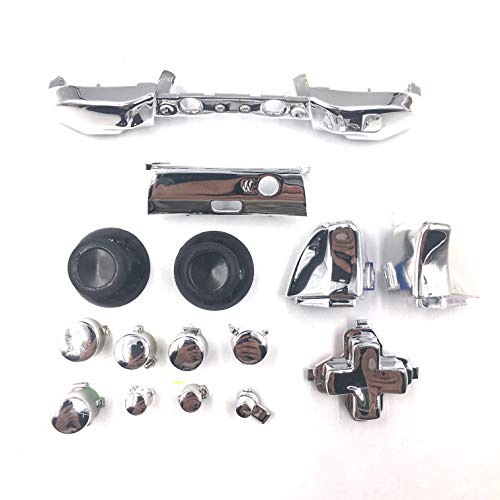 Bumpers Triggers Buttons Thumbstick Cap DPad LB RB LT RT für Xbox One Slim Xbox One S Controller – Chrom Silber Bumpers Triggers Buttons Thumbstick Cap DPad LB RB LT RT für Xbox One Slim Xbox One S Controller – Chrom Silber von Ambertown