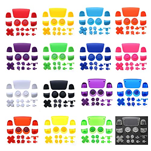 Komplettes Tasten-Set für PS5 Joysticks Dpad R1 L1 R2 L2 Richtungstaste ABXY Tasten Trigger Button Cap Cover für PS5 BDM-010 Spielkonsole (grün) von Ambertown