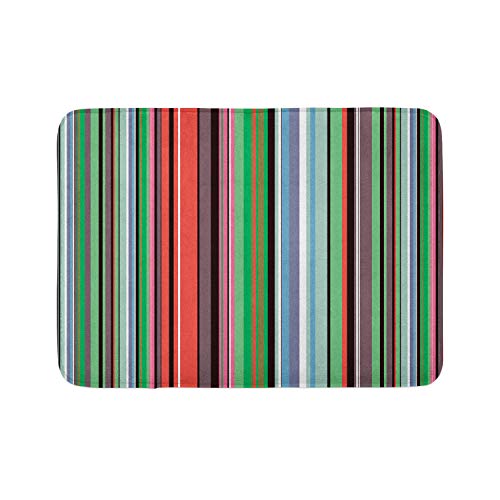 Ambesonne Abstrakte Badematte, Barcode-Linien wie Streifen, vertikales Muster, flippige, moderne Fliesen-Illustration, Plüsch-Badezimmerdekormatte mit rutschfester Unterseite, 76,7 x 50,8 cm, blasses von Ambesonne